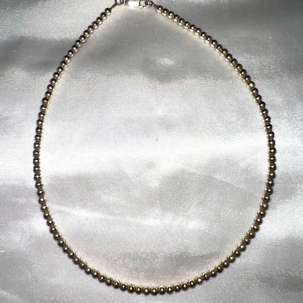 Sterling Silver Beaded Necklace